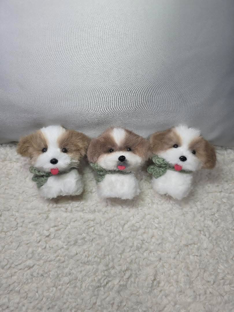 Personalised Chenille Pet Keyring - Handmade by Lucky Fosil Friends