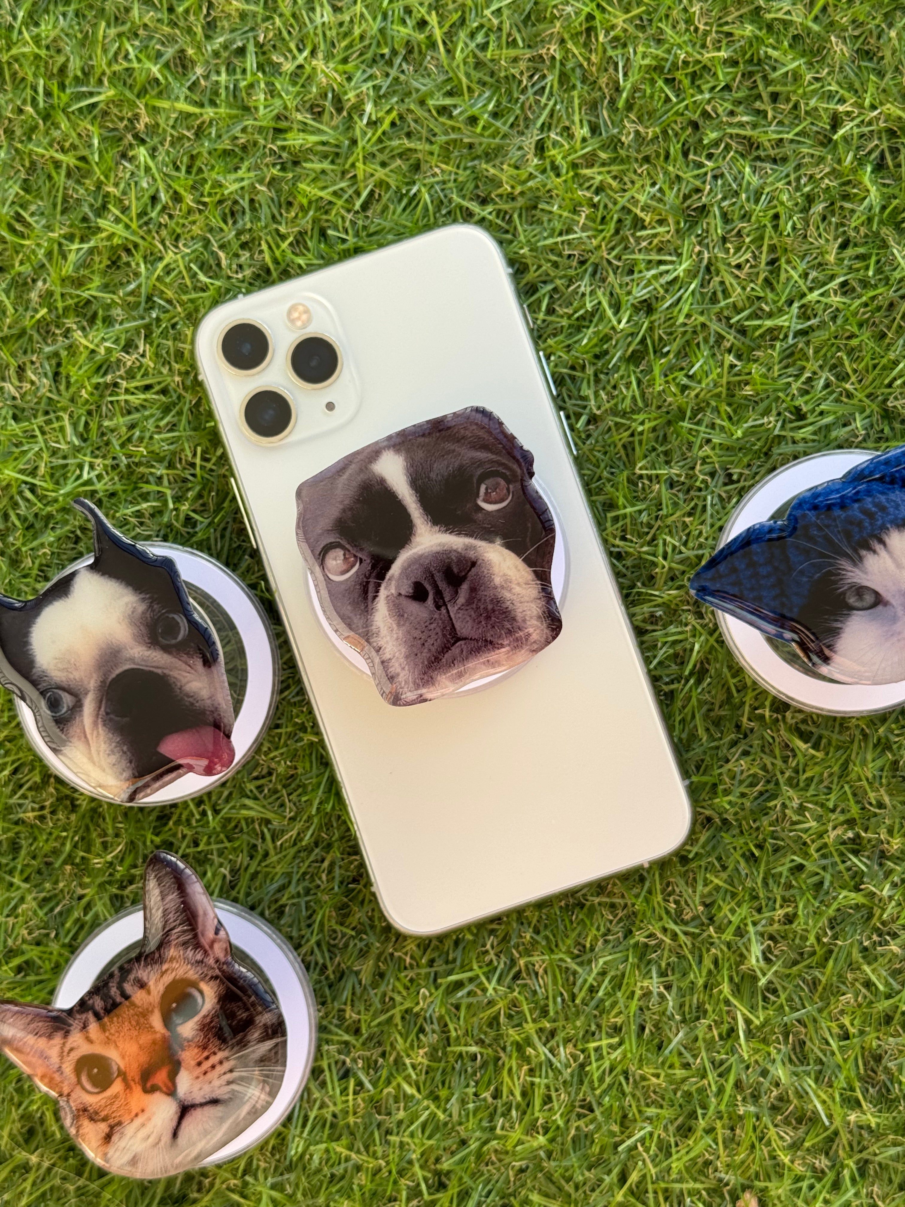 Handmade Personalised Pet Photo Magsafe Phone Grip - by Cherique Studio