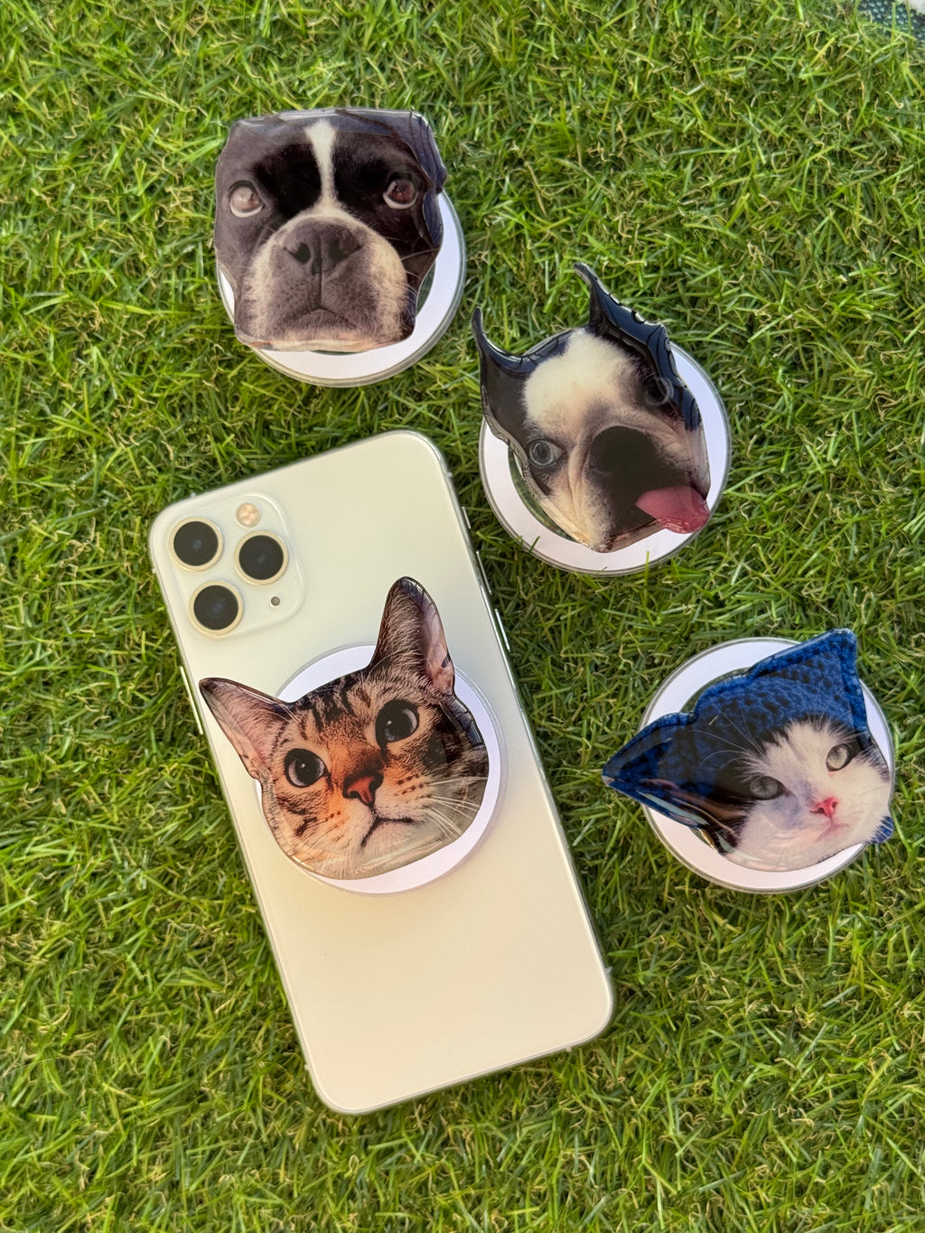 Handmade Personalised Pet Photo Magsafe Phone Grip - by Cherique Studio