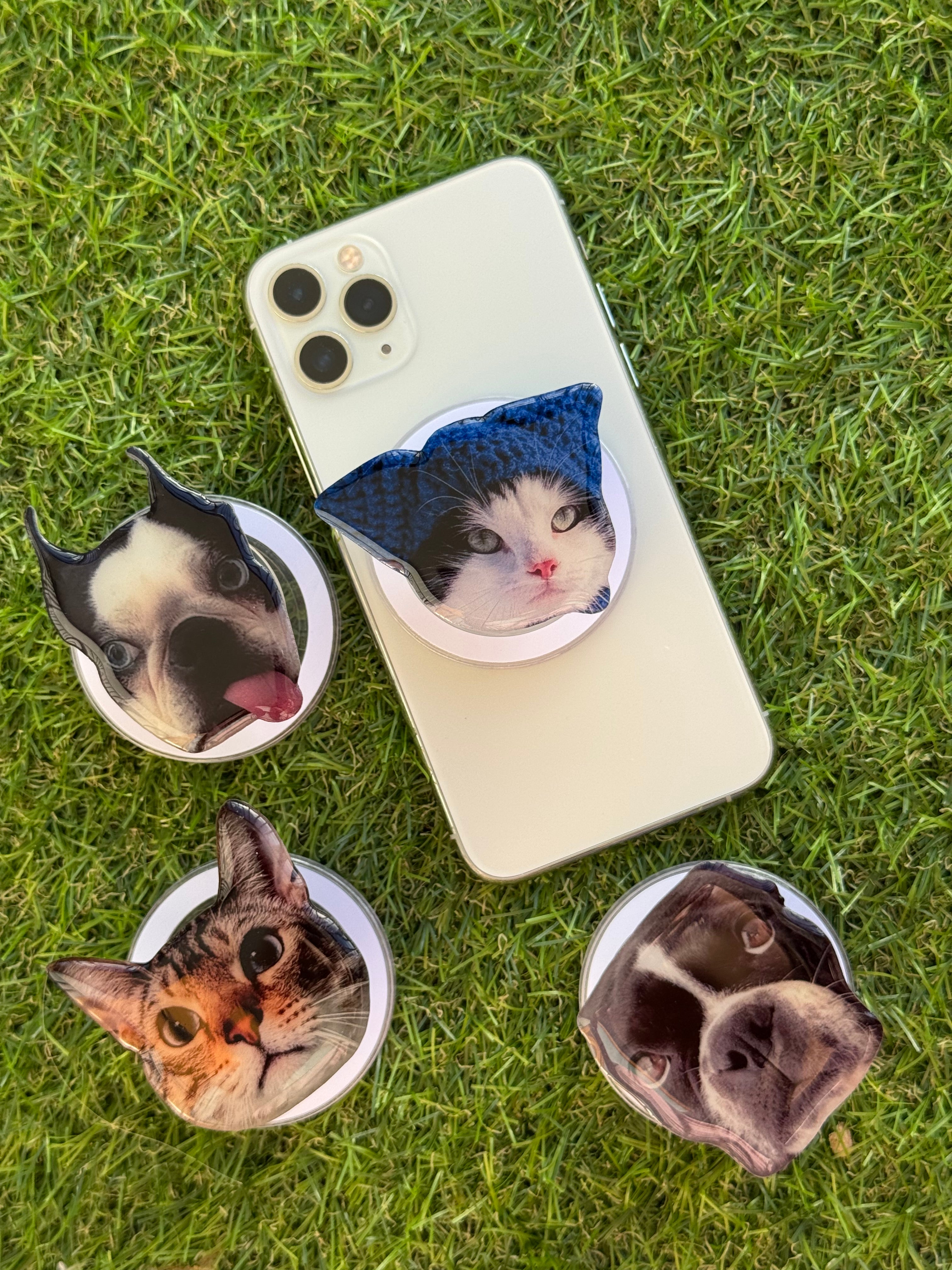 Handmade Personalised Pet Photo Magsafe Phone Grip - by Cherique Studio