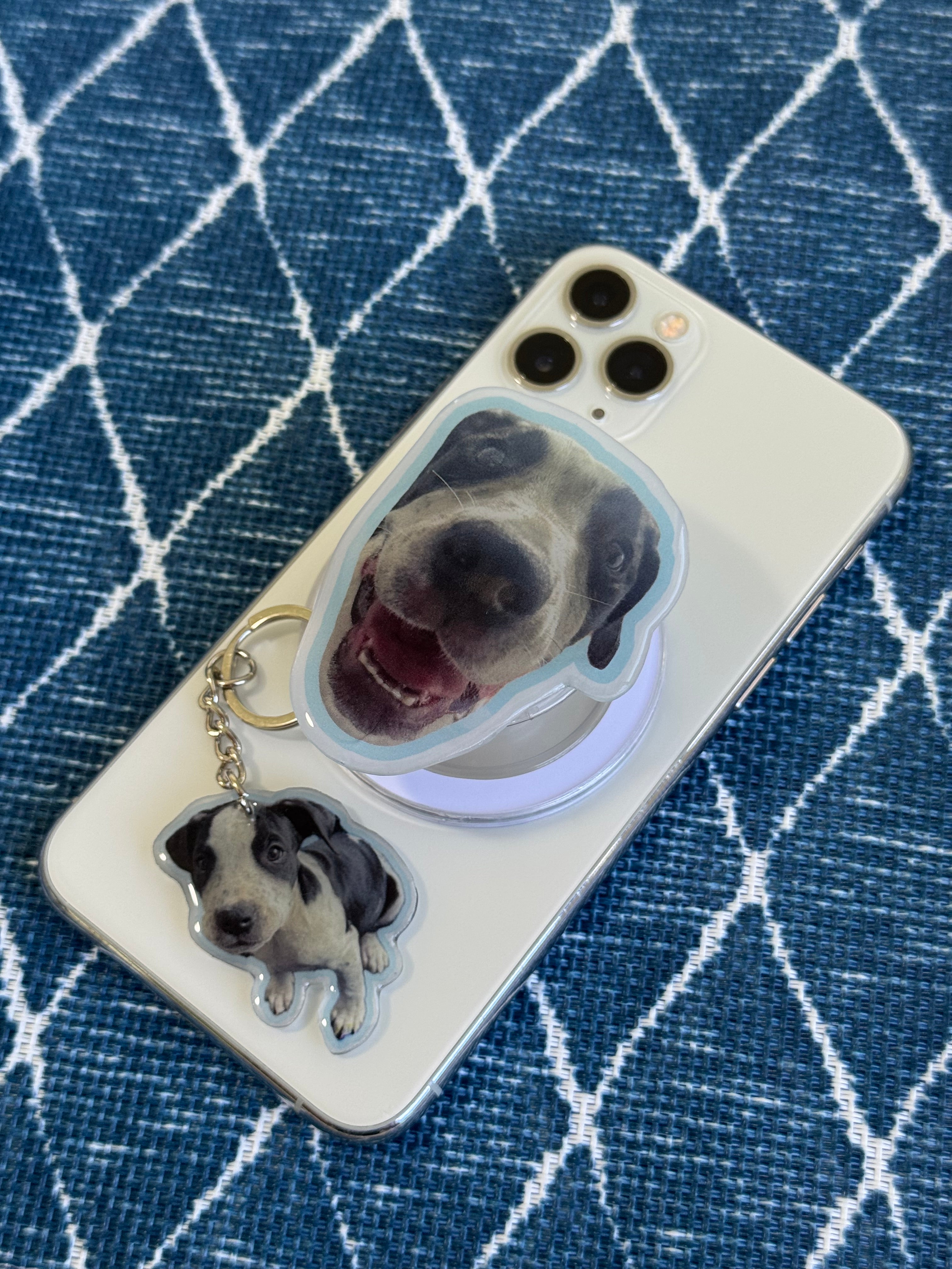 Handmade Personalised Pet Photo Magsafe Phone Grip - by Cherique Studio